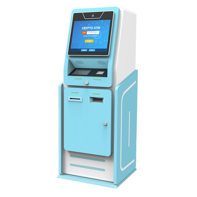 Το πάτωμα που στέκεται την οθόνη αφής μηχανών BTC ATM ATM αγοράζει και πωλεί με το λογισμικό