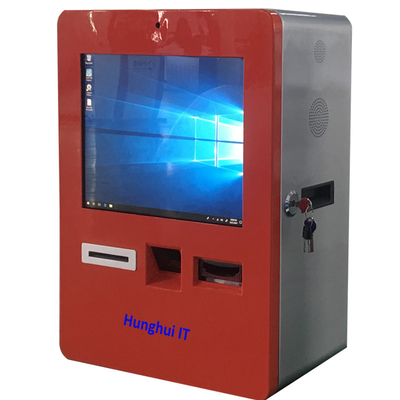 Τοποθετημένη μηχανή ένα τρόπος Bitcoin ATM περίπτερων LCD τοίχος με τον αναγνώστη RFID