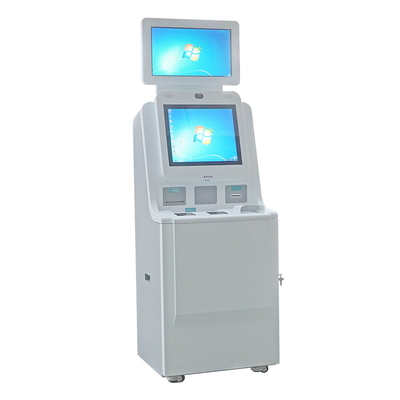 Διπλή μηχανή περίπτερων αυτοεξυπηρετήσεων νοσοκομείων οθόνης Win10 OS με τον αναγνώστη καρτών NFC